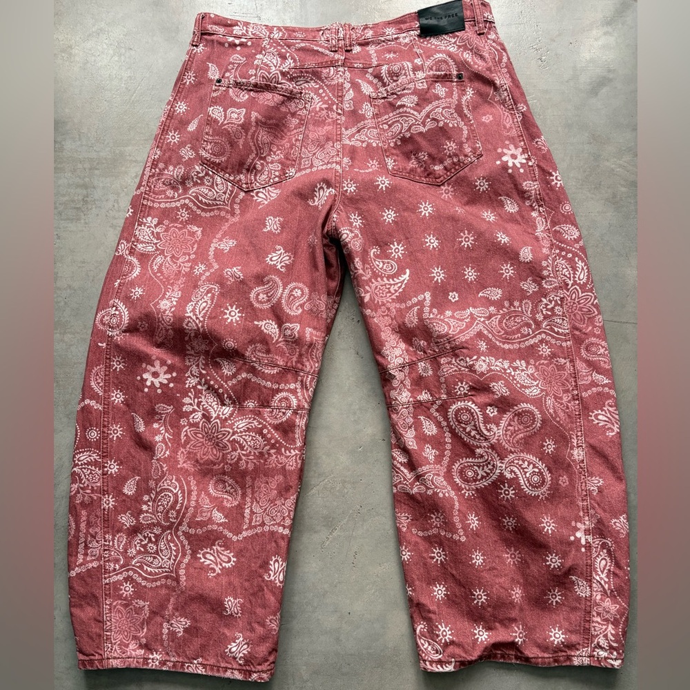 We The Free Good Luck Barrel Jeans Rust Combo - Picture 14 of 16